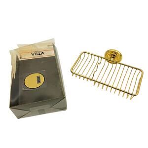 Vtg 1985 Smedbo Villa Solid Brass Soap Basket Bathroom Sweden NOS Wall Art V 272